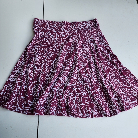 LOFT Skirt Floral Print Pull On Stretch Elastic Waist Women Rayon Petite SP - Picture 6 of 7